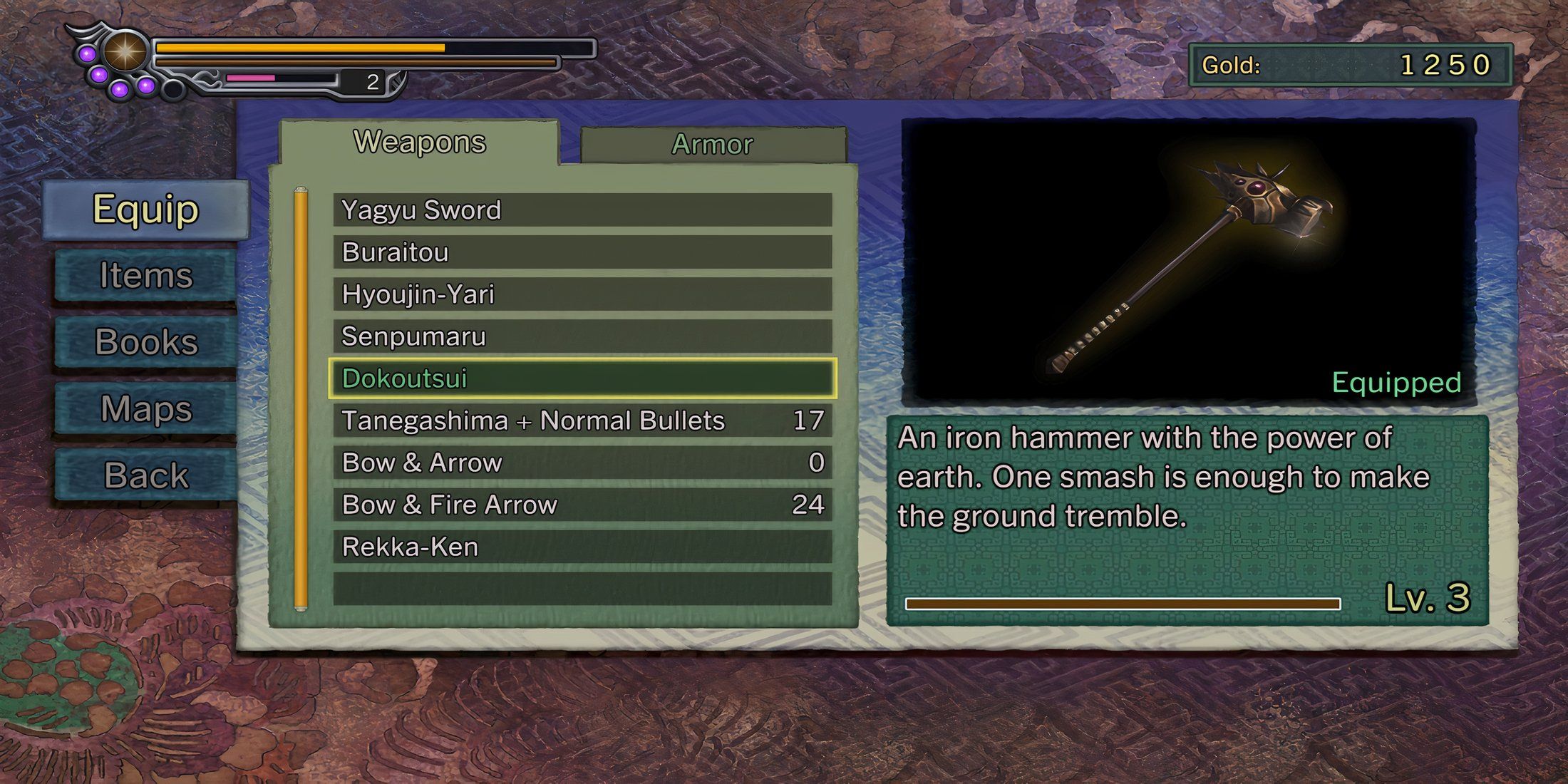 Nachutsui in the fate of ONIMUSHA 2 samurai