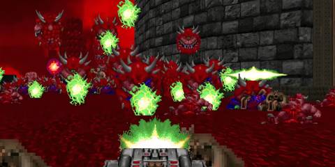 Firing the BFG-9000 in Doom