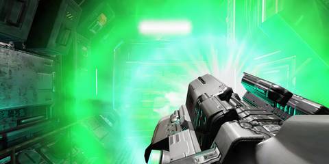 Firing the BFG-9000 in Doom 3