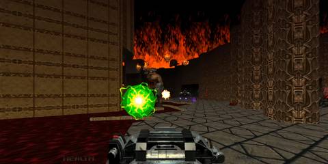 Firing the BFG-9000 in Doom 64