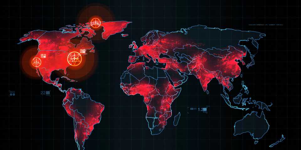 A chart of Earth showing the corruption of Hell in Doom Eternal
