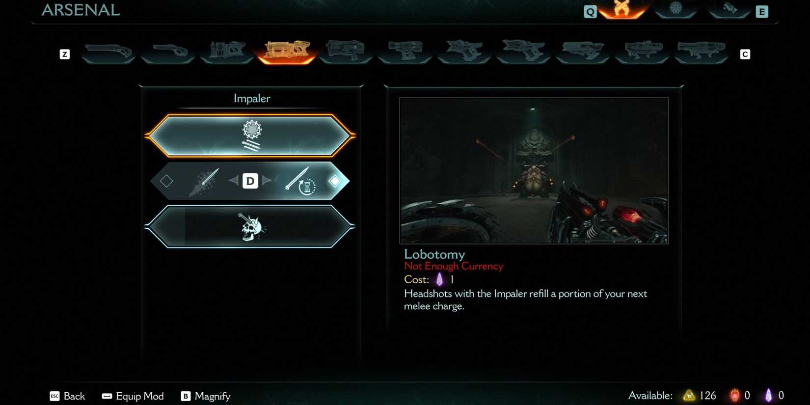 The Lobotomy upgrade for the Impaler gives it a strong combination with melee attacks.