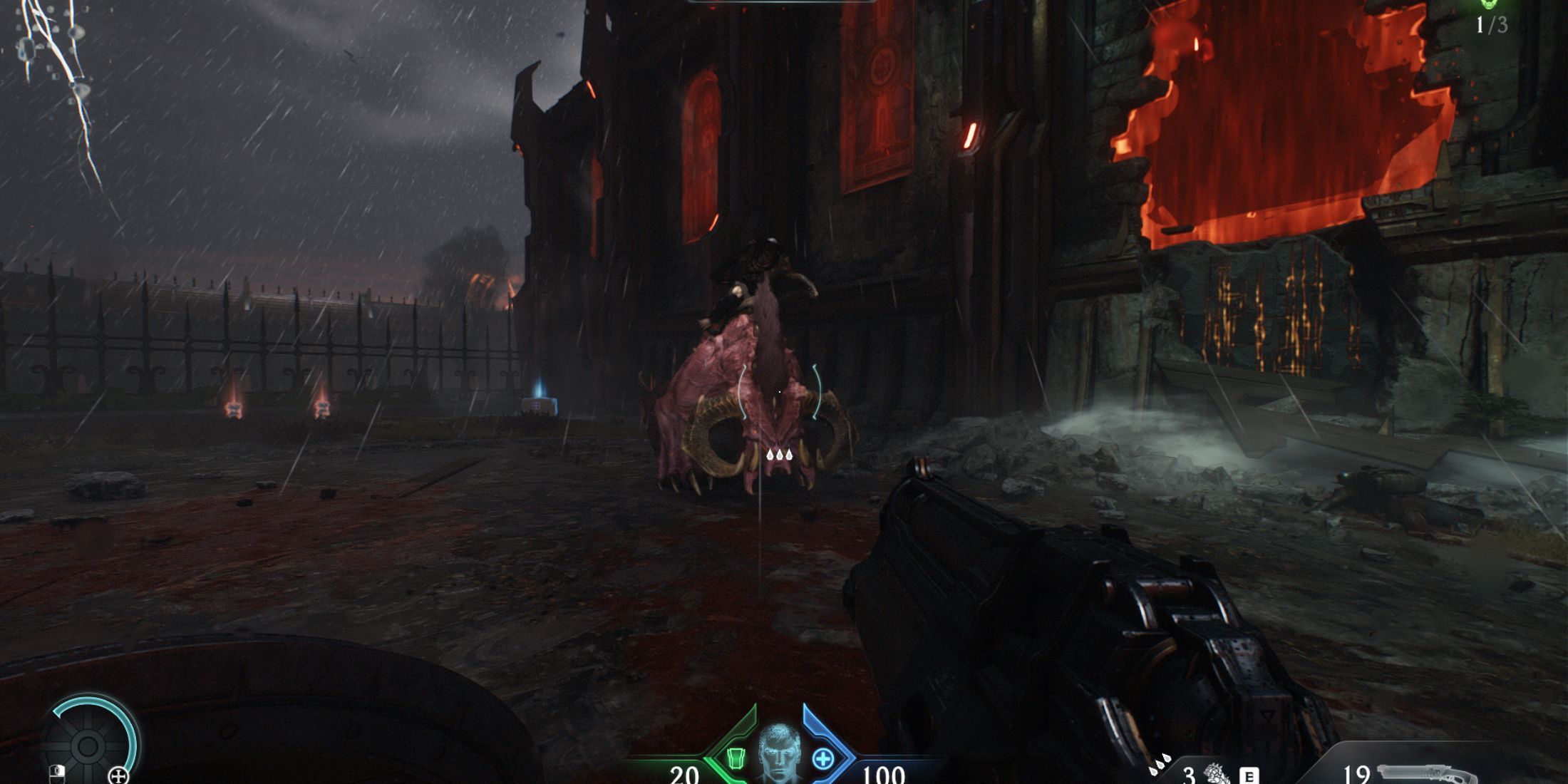 Pinky Rider in Doom: The Dark Ages (2025) faces against Doomslayer