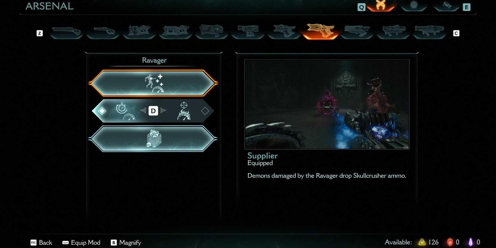 The supplier upgrade for the ravager pretty much keeps the gun going all the time in Doom: The Dark Ages