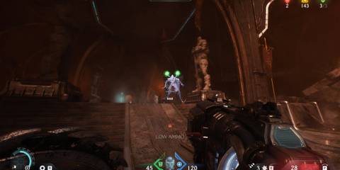 The Revenant prepares to fire its projectiles at the Doomslayer in its ethereal form in Doom: The Dark Ages (2025)