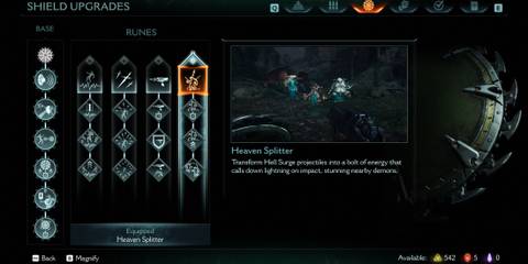 The Heaven Splitter upgrade for the shield saw makes launches a wave at enemies inflicting a state of shock.