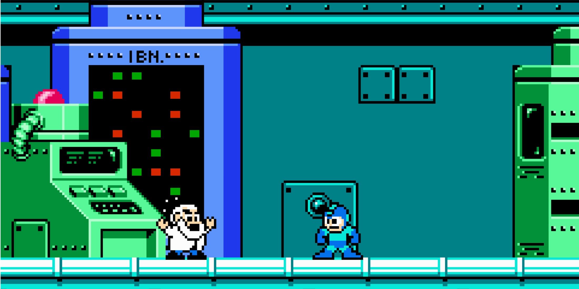 Dr. Light and Mega Man in Mega Man 3