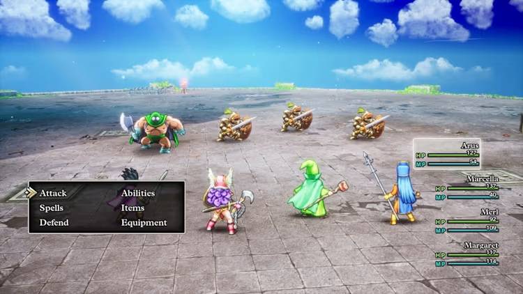 dragon quest 1 and 2 hd remake combat