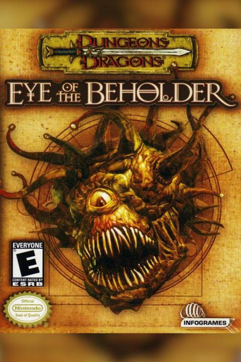 Dungeons & Dragons Eye of the Beholder video game cover art tag