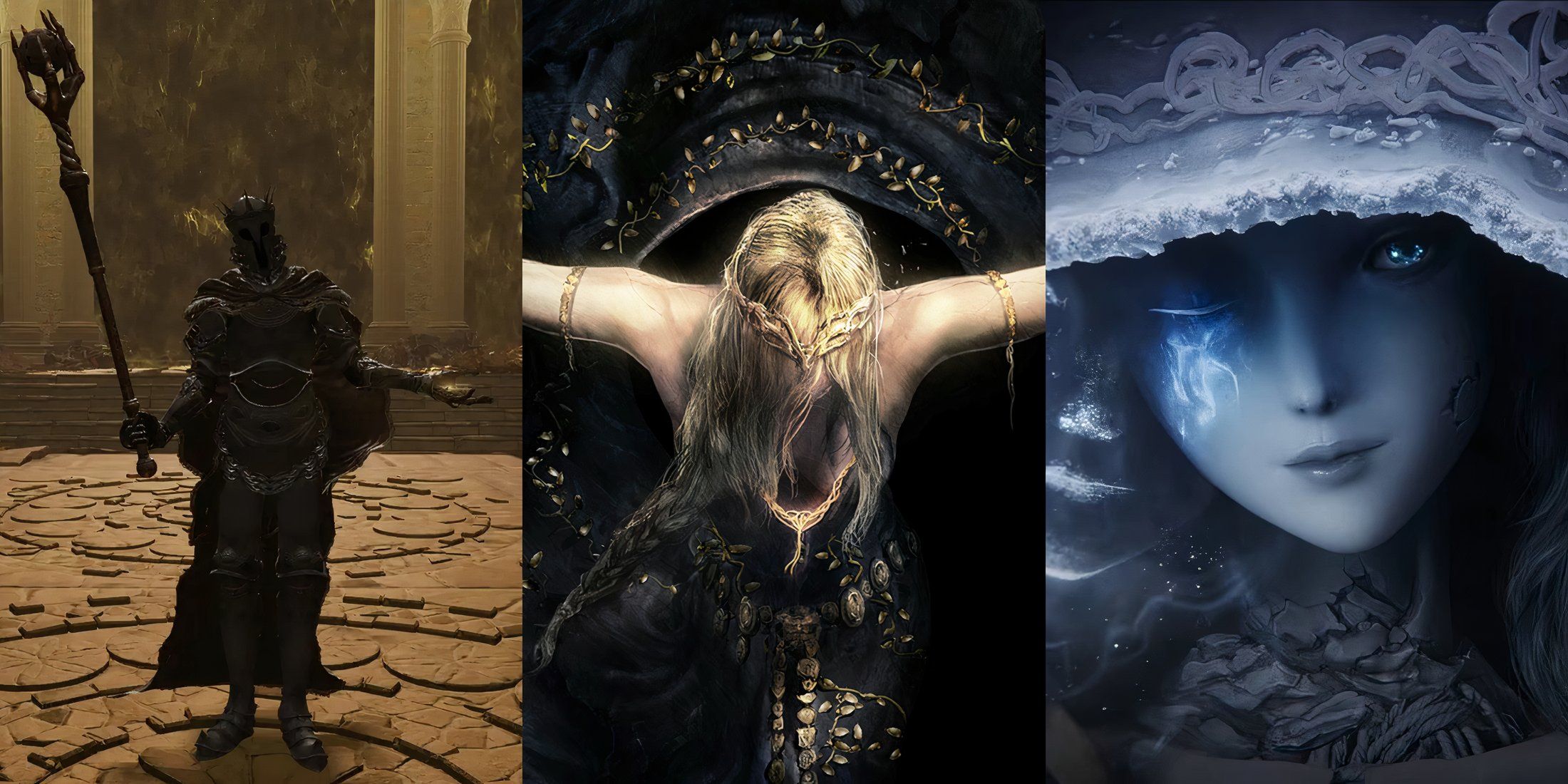 Feature image depicting Gideon, Marika, and Ranni