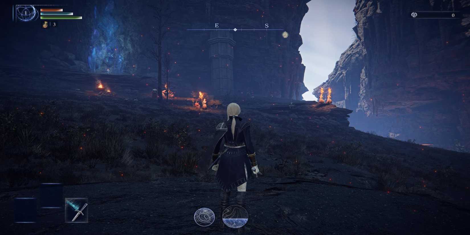 The Player In A Crater Alone 