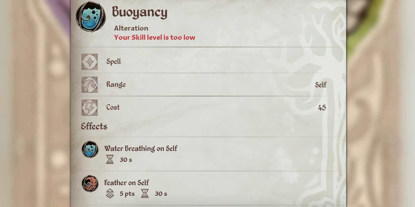 Elder Scrolls IV Oblivion Remastered Best Alteration Spells Bouyancy