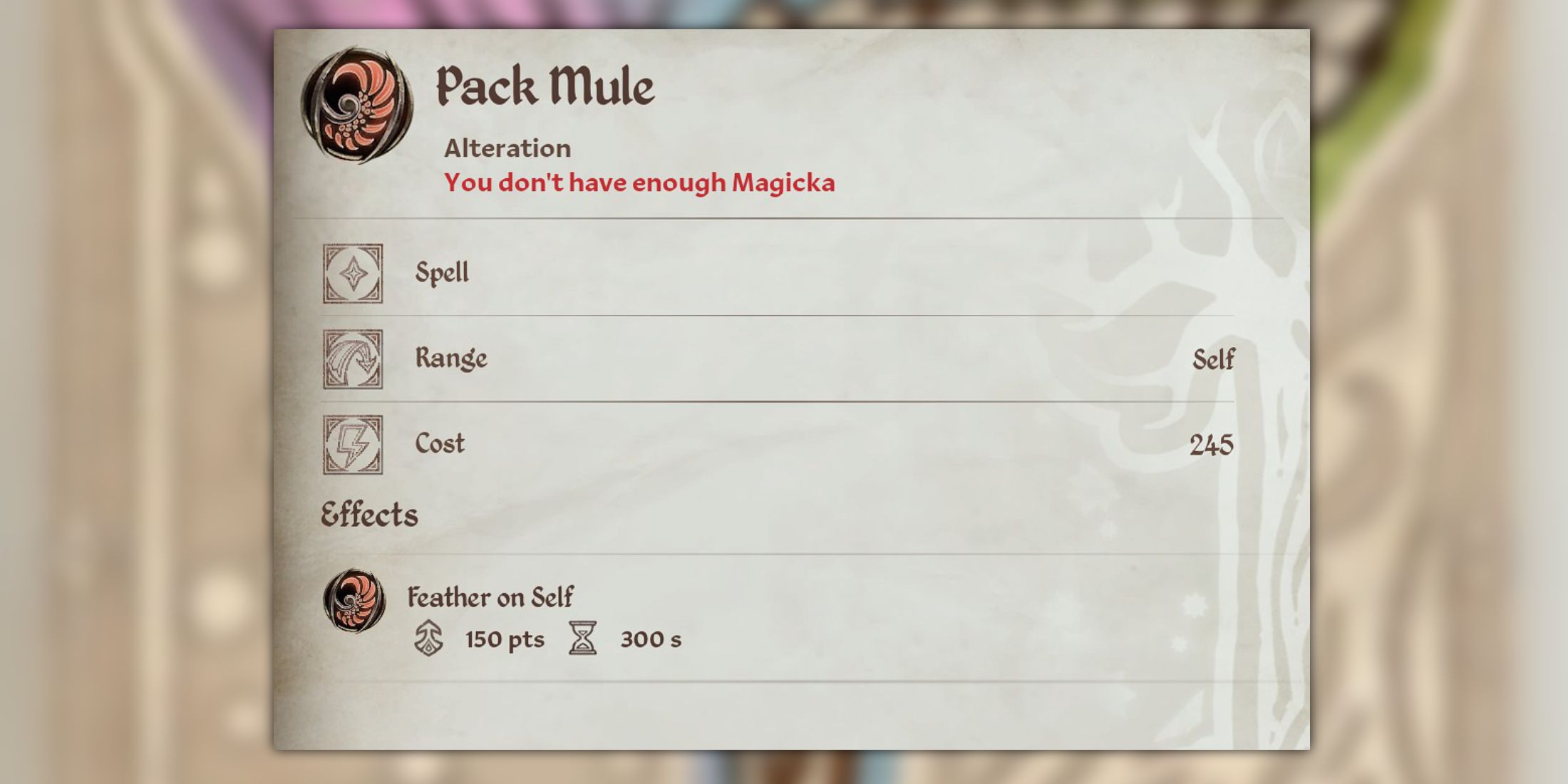 Elder Scrolls IV Oblivion Remastered Best Alternation Spells Pack Mule