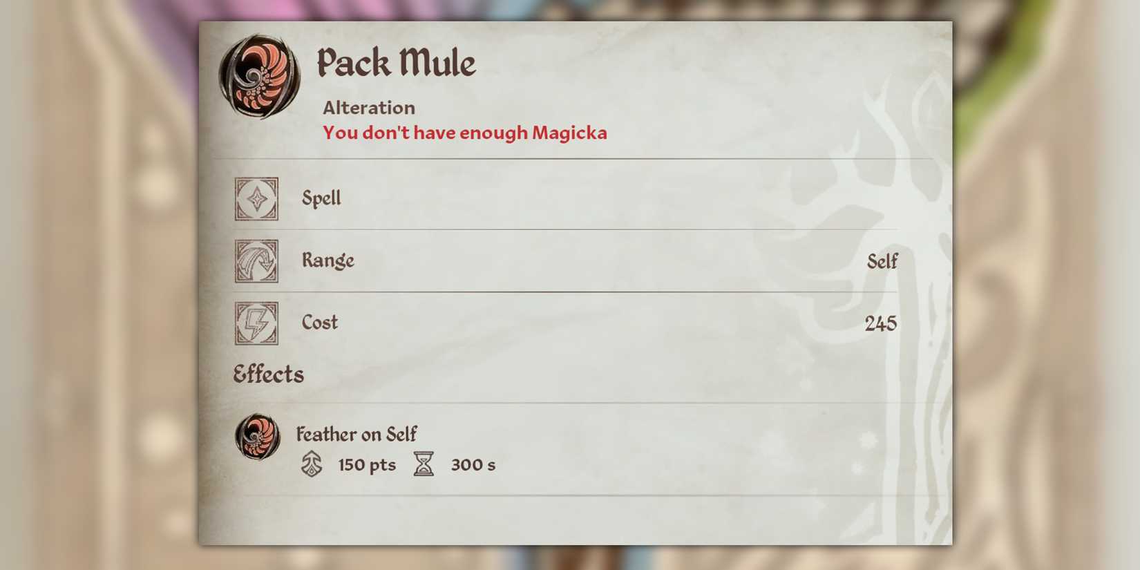 Elder Scrolls IV Oblivion Remastered Best Alteration Spells Pack Mule