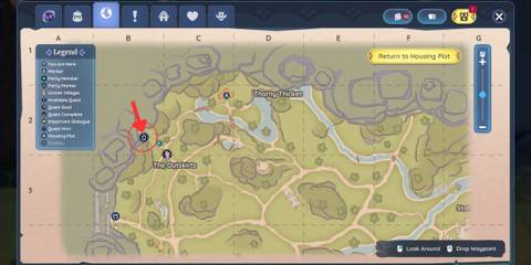 Elderwood map location in Palia