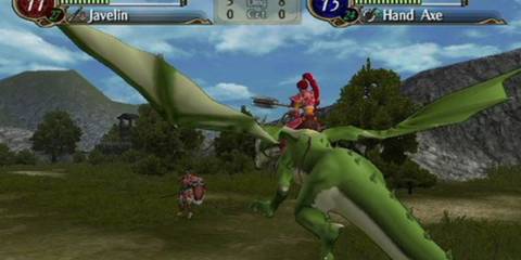 Encounter between a Javelin wielder and a Dragon Tamer - Fire Emblem Radiant Dawn