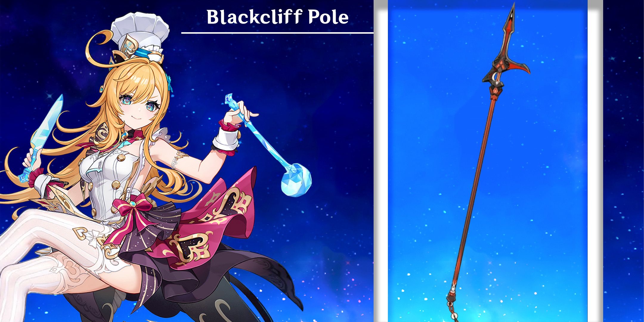 escoffier using blackcliff pole in genshin impact