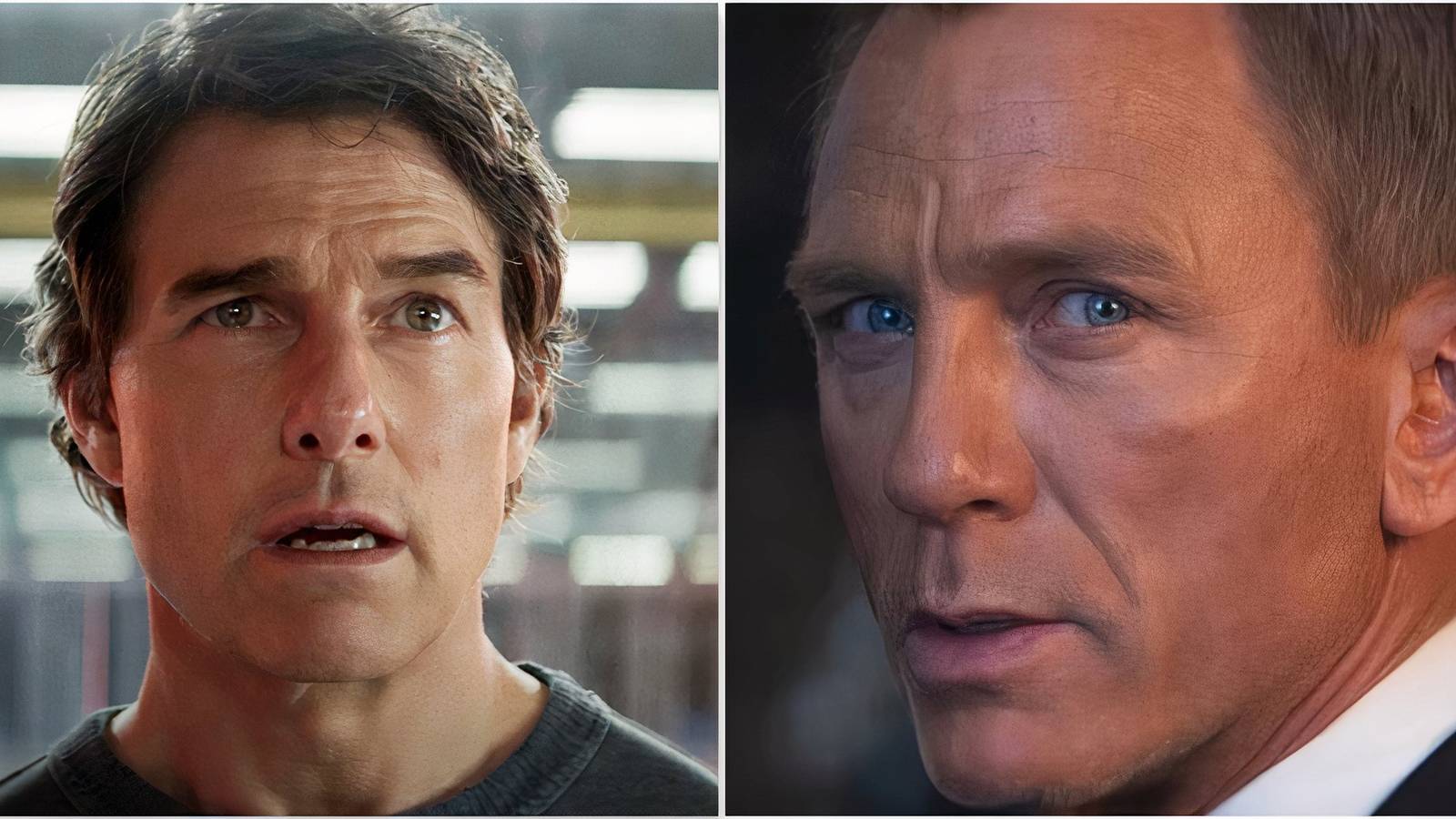 Ethan in Mission Impossible and Daniel Craig as Bond