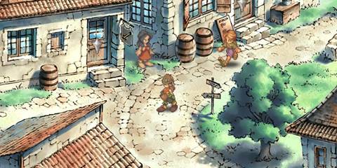Exploring a town in SaGa Frontier 2