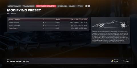 f1-25-australia-gp-suspension-geometry-settings