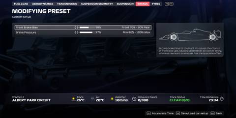 F1 25 Car Setup Brakes