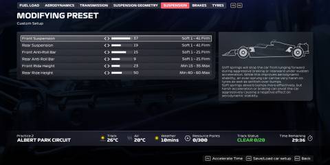 F1 25 Car Setup Suspension