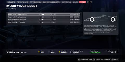 F1 25 Car Setup Tires