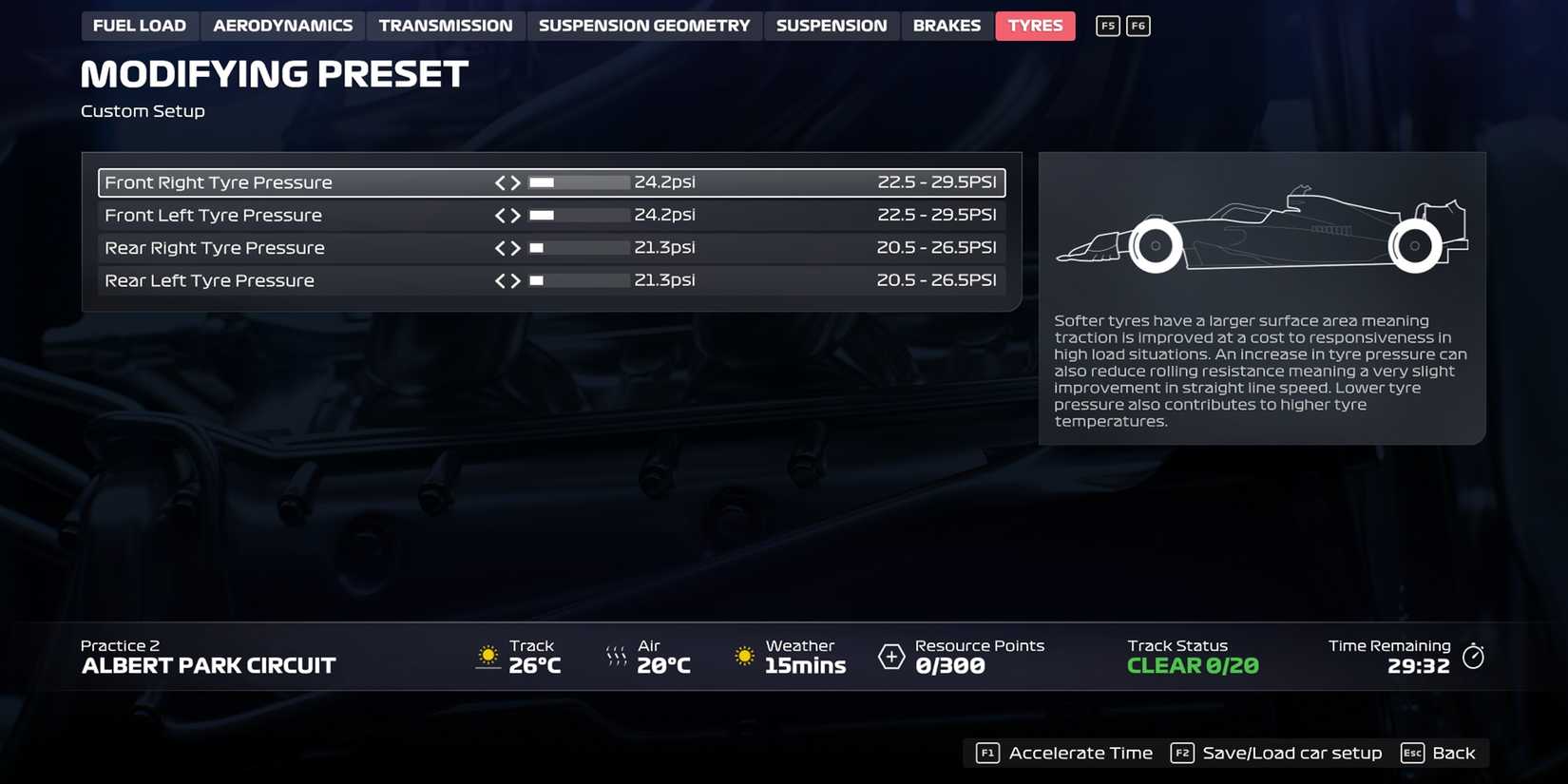 F1 25 Car Setup Tires