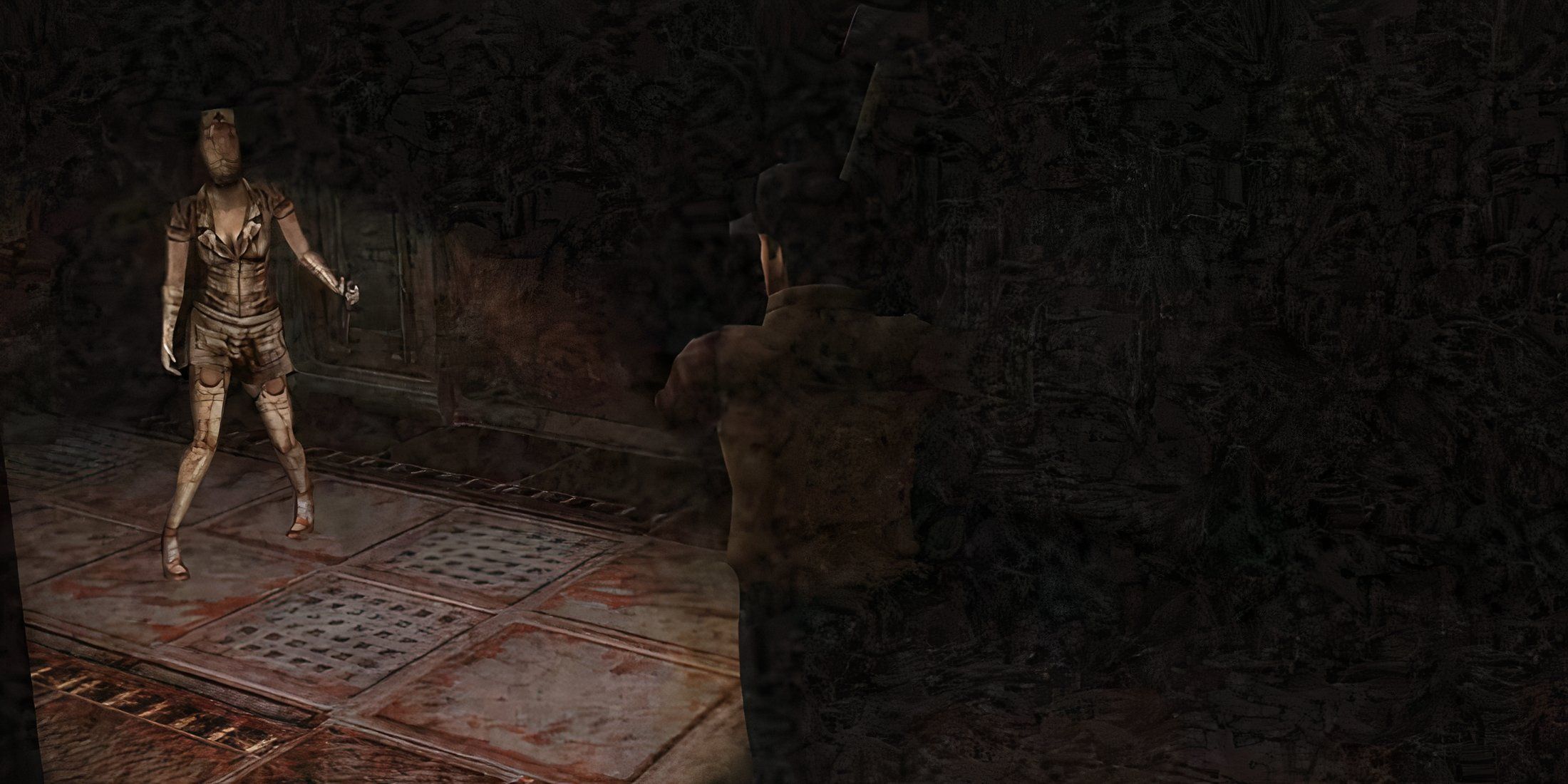 Facing a nurse in battle in Silent Hill Origins