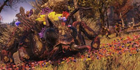 Fallout 76 The Big Bloom New Seasonal Event 2025 Public Event Honeybee Unique Enemy with Flowers Beezlebub Great Bee of Yore Miniboss