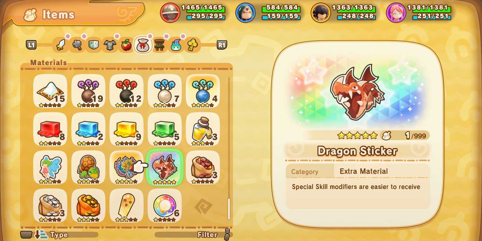 Fantasy Life i Dragon Sticker