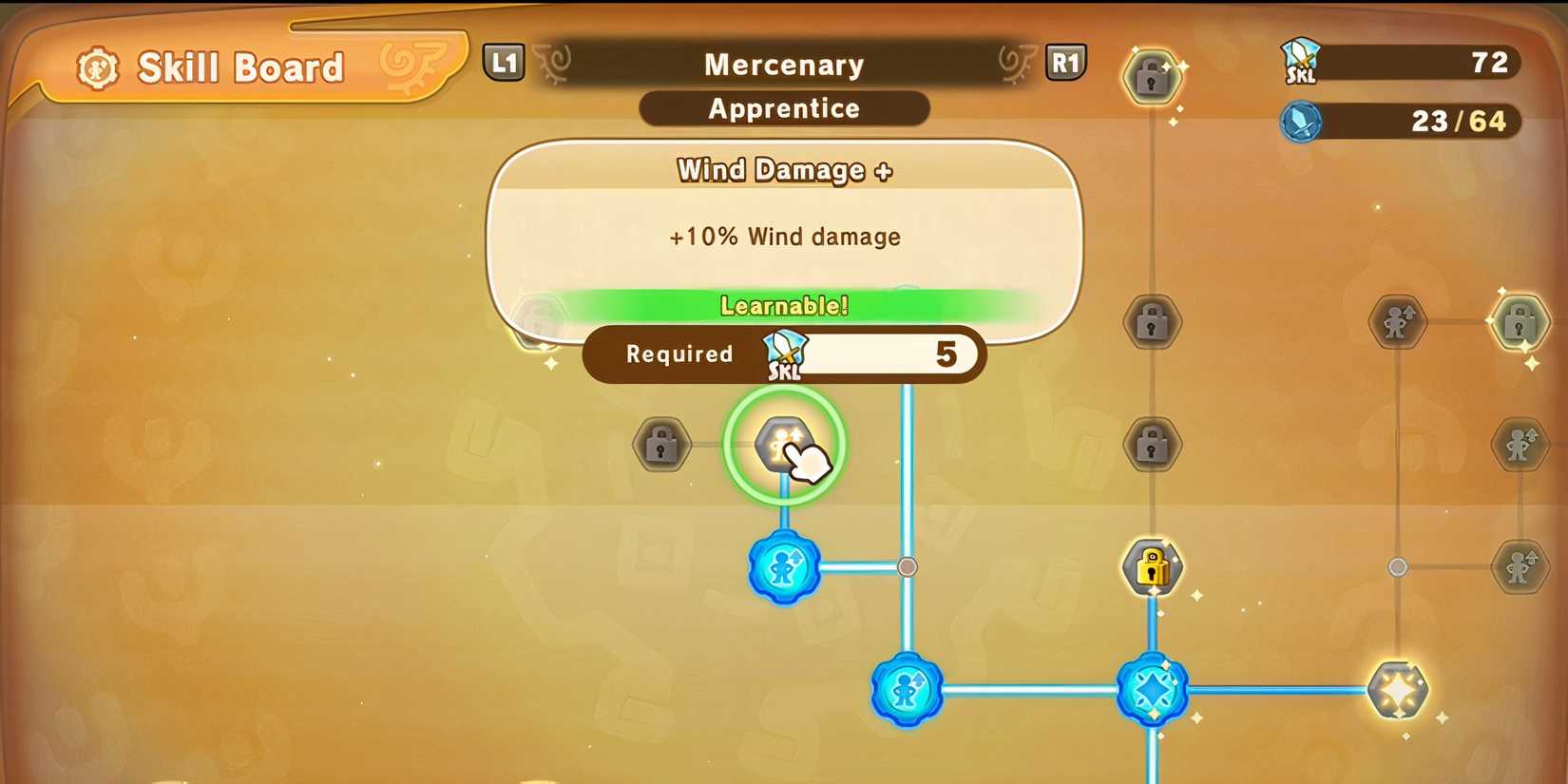 Fantasy Life i Mercenary Skill Board