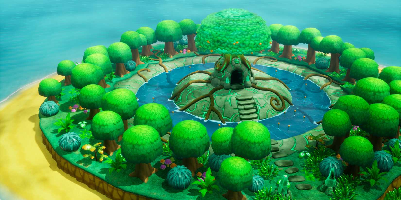 Image of the forest in the Capital of Fantasy Life i