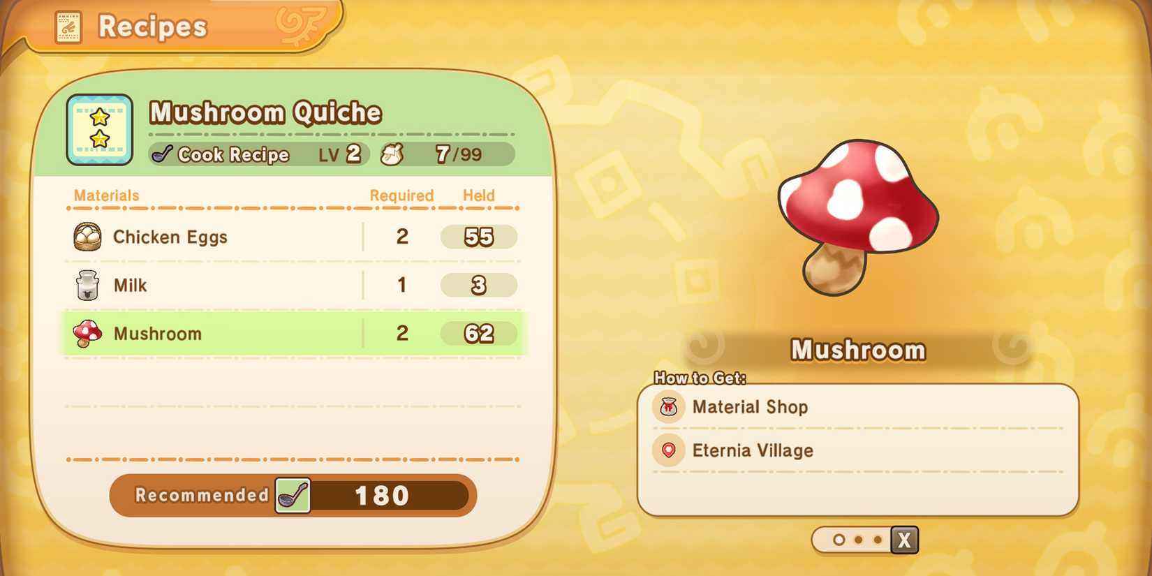 fantasy-life-i-the-girl-who-steals-time-how-get-mushroom-quiche-plus-marco-1-star-delivery-request-shop-rating