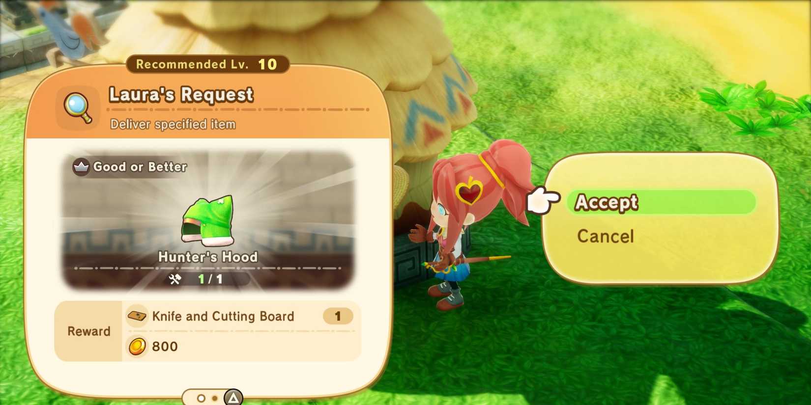 fantasy life i the girl who steals time hunter's hood quest