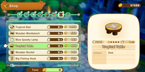 fantasy life i the girl who steals time tropical table