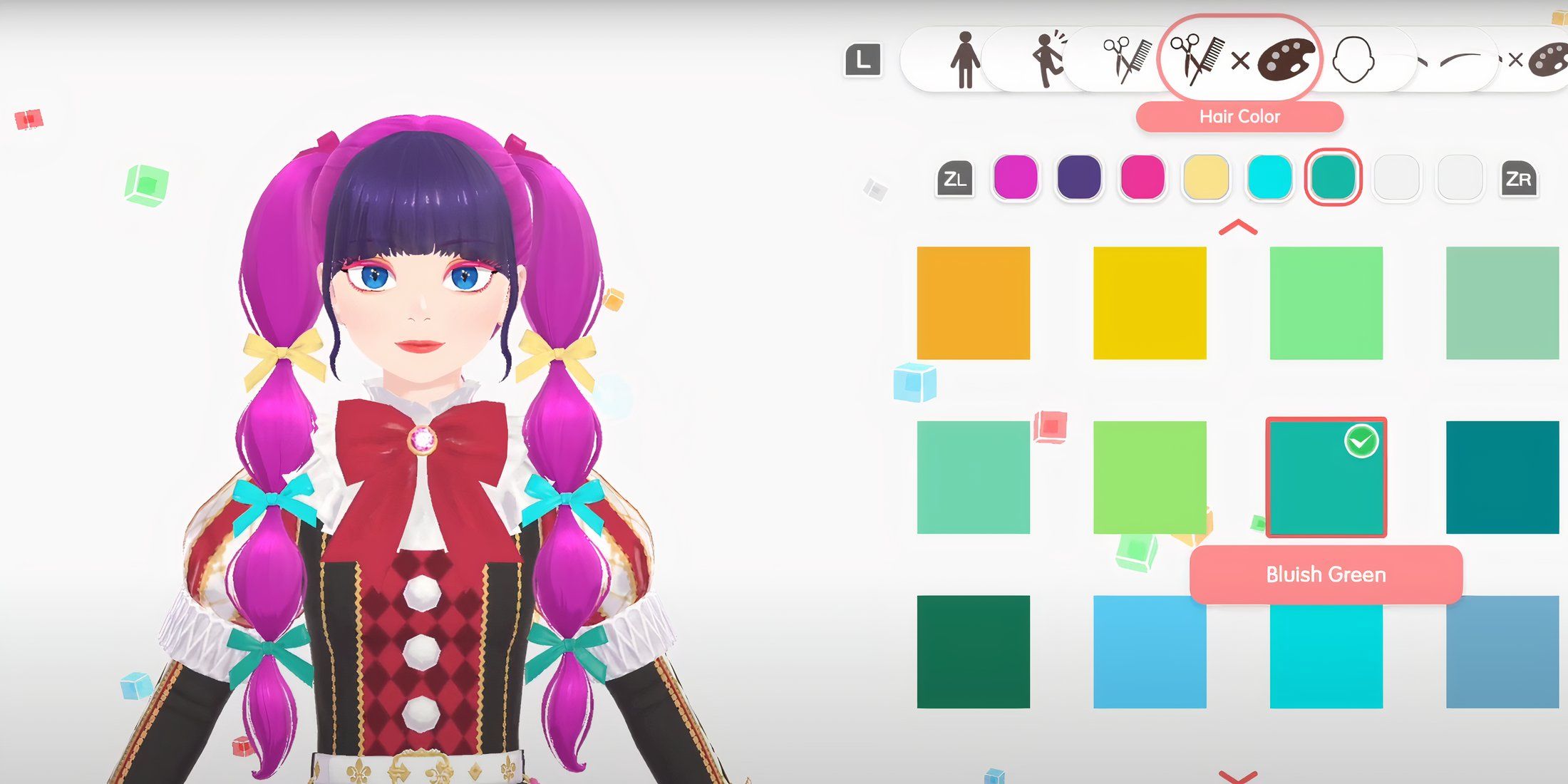 fashion dreamer's outfit creation screen