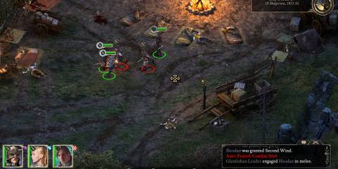 Fighting a battle in Pillars Of Eternity