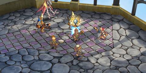 Fighting a battle in SaGa Frontier 2
