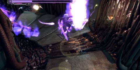 Fighting a boss in Onimusha mode in Onimusha 2 Samurai’s Destiny