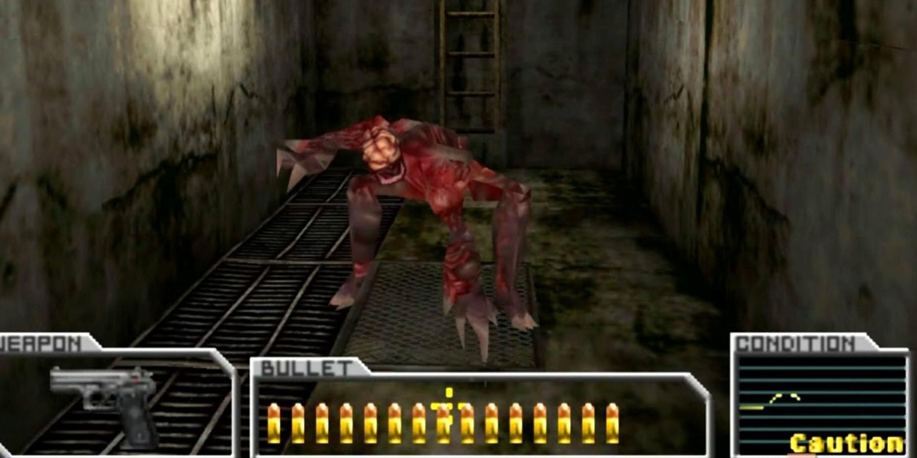 Fighting a Licker in Resident Evil Survivor