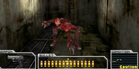Fighting a Licker in Resident Evil Survivor