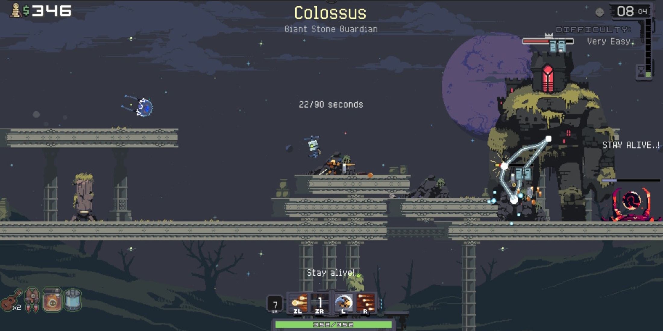 Fighting Colossus in Risk Of Rain Returns