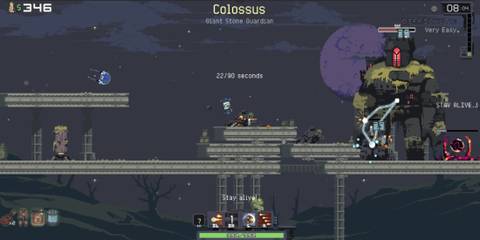 Fighting Colossus in Risk Of Rain Returns