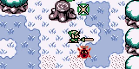 Fighting enemies in The Legend Of Zelda Oracle Of Seasons