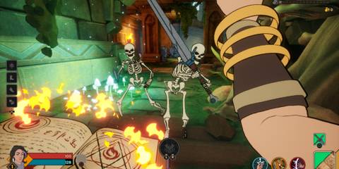 Fighting enemies with magic in MythForce