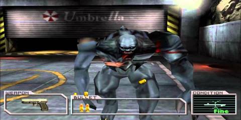 Fighting Hypnos T in Resident Evil Survivor