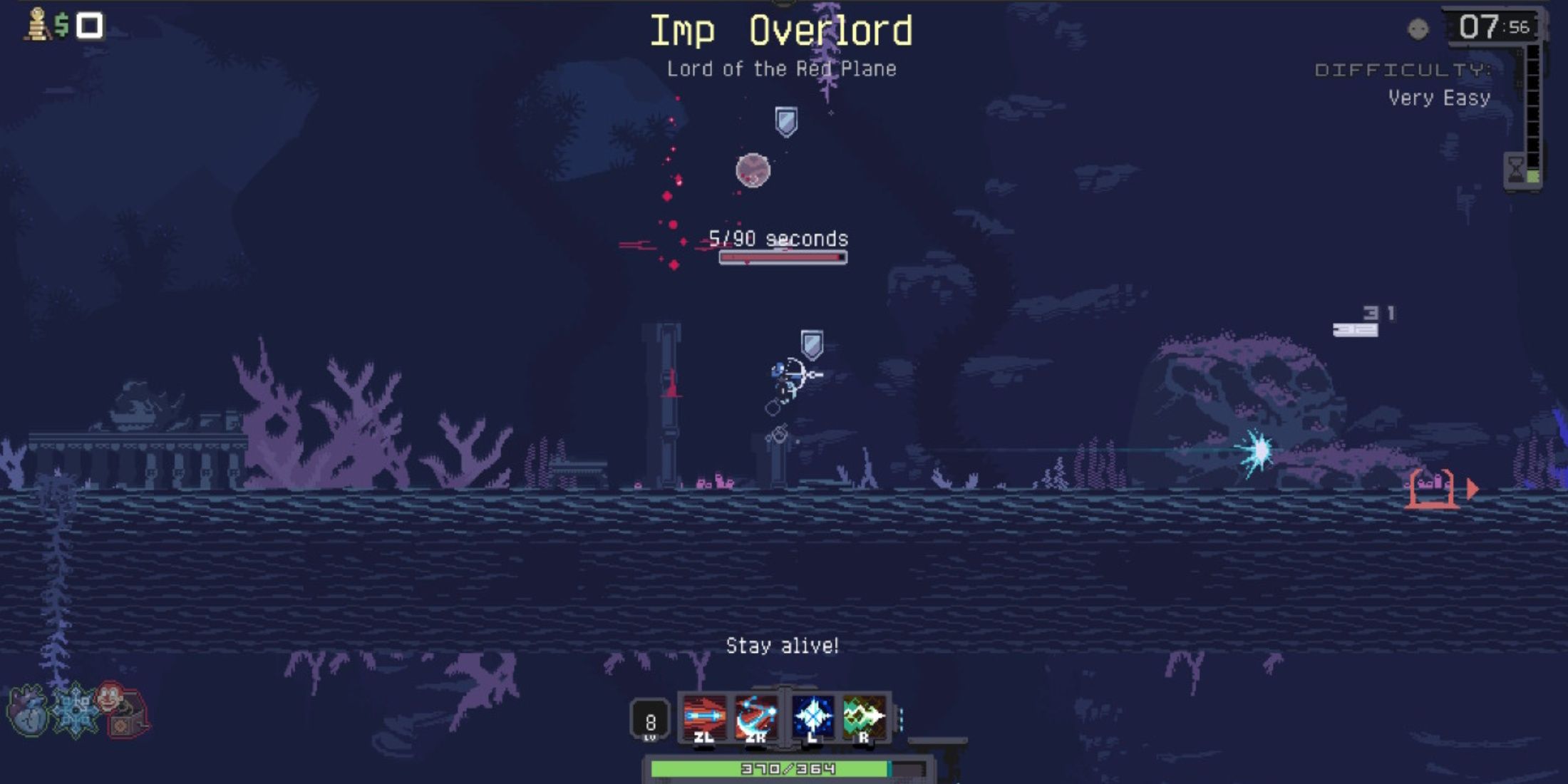 Fighting Imp Overlord in Risk Of Rain Returns