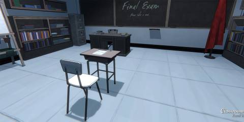 Final exam in the classroom in blue prince