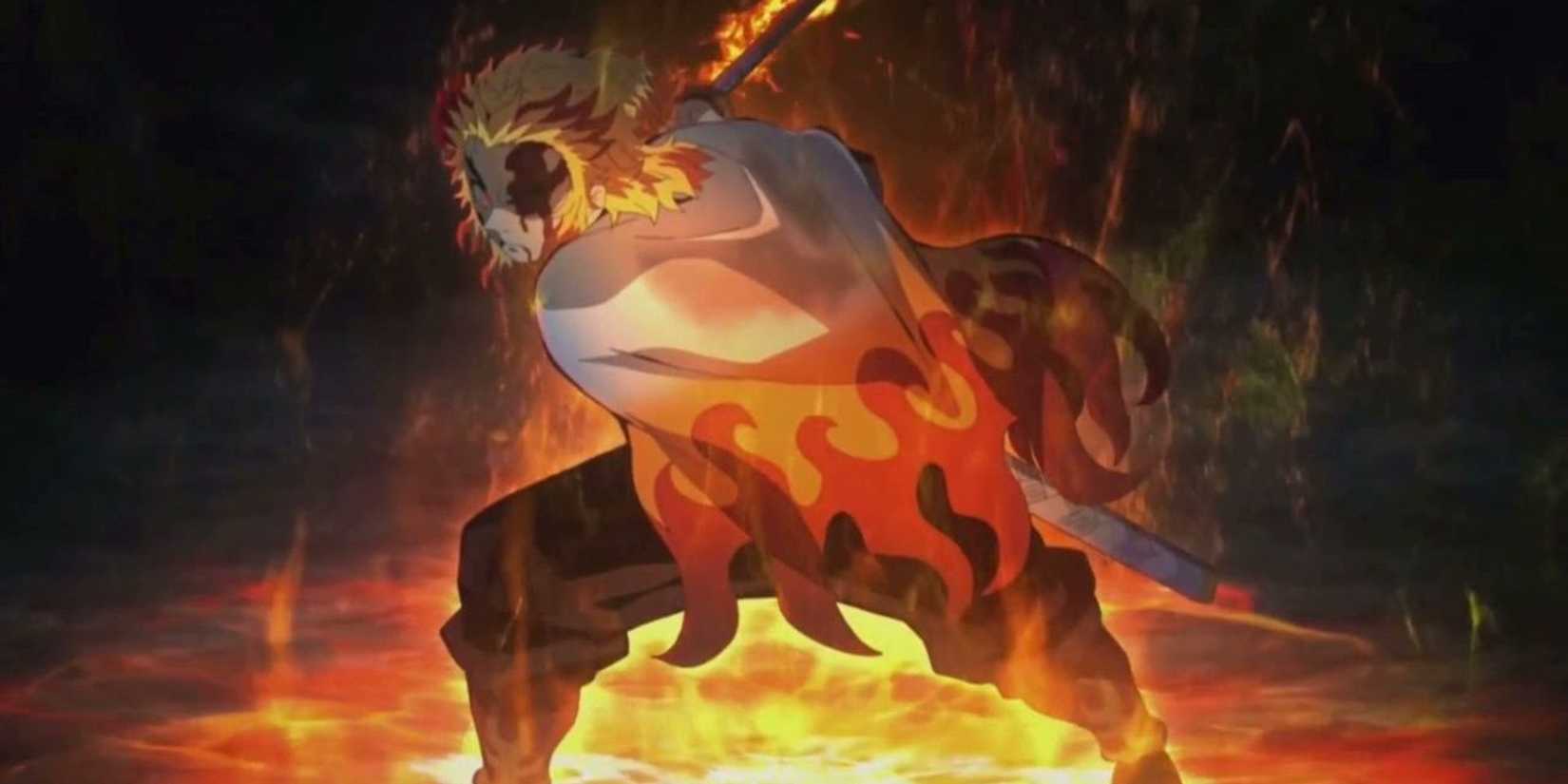 Ninth Form of Breathing Flame - Rengoku in Demon Slayer (2)